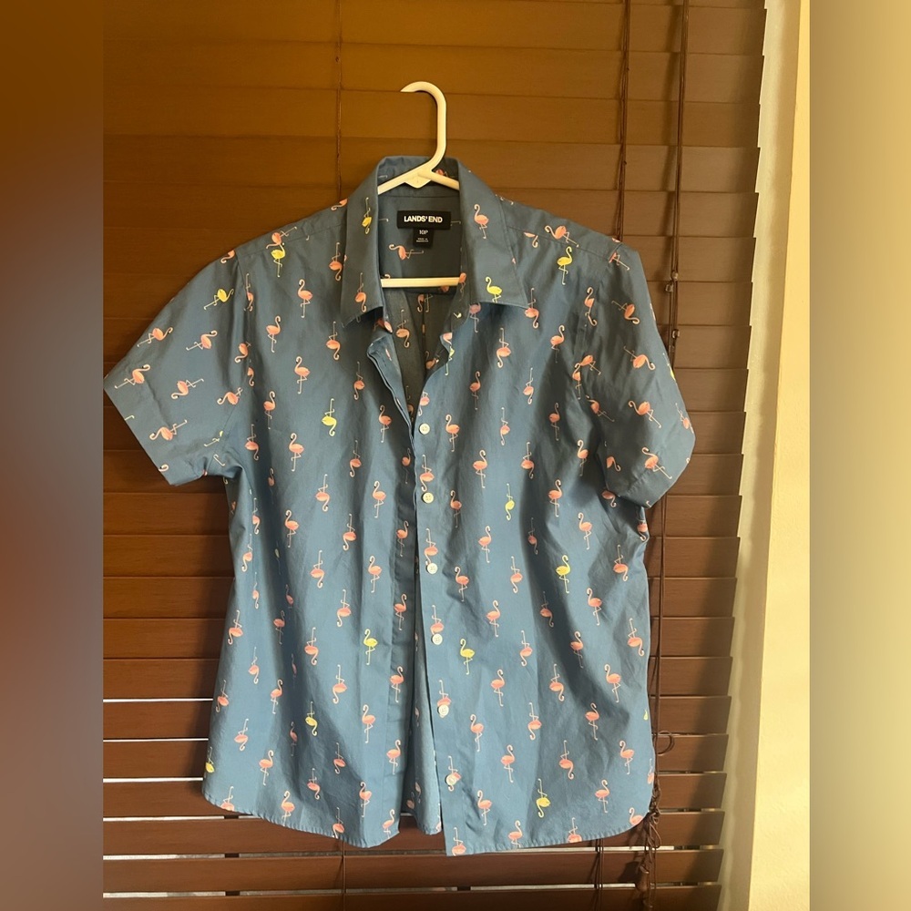 Lands End Flamingo Shirt